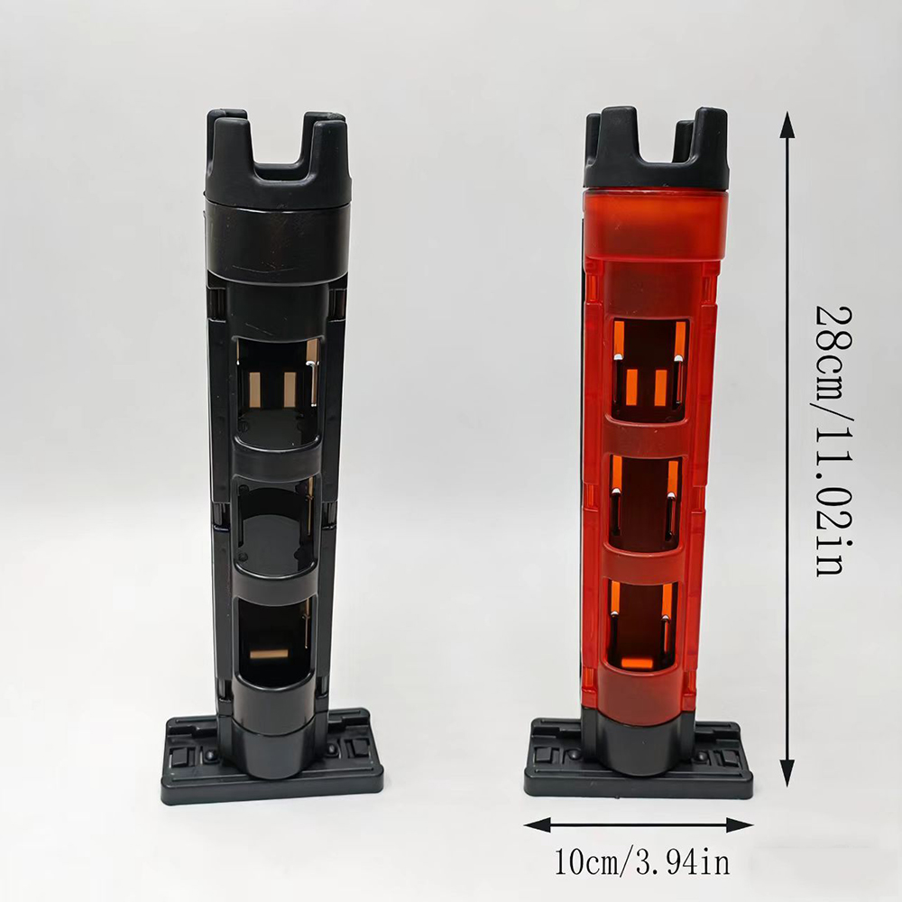 Fishing Kayak Crate - ที่วางคันเบ็ดสำหรับกล่องตกปลา, กล่องใส่คันเบ็ด, ไม่ต้องติดตั้ง, ที่วางคันเบ็ดแบบเสียบ, ที่ยึดคันเบ็ดแบบปรับได้, ที่วางคันเบ็ด