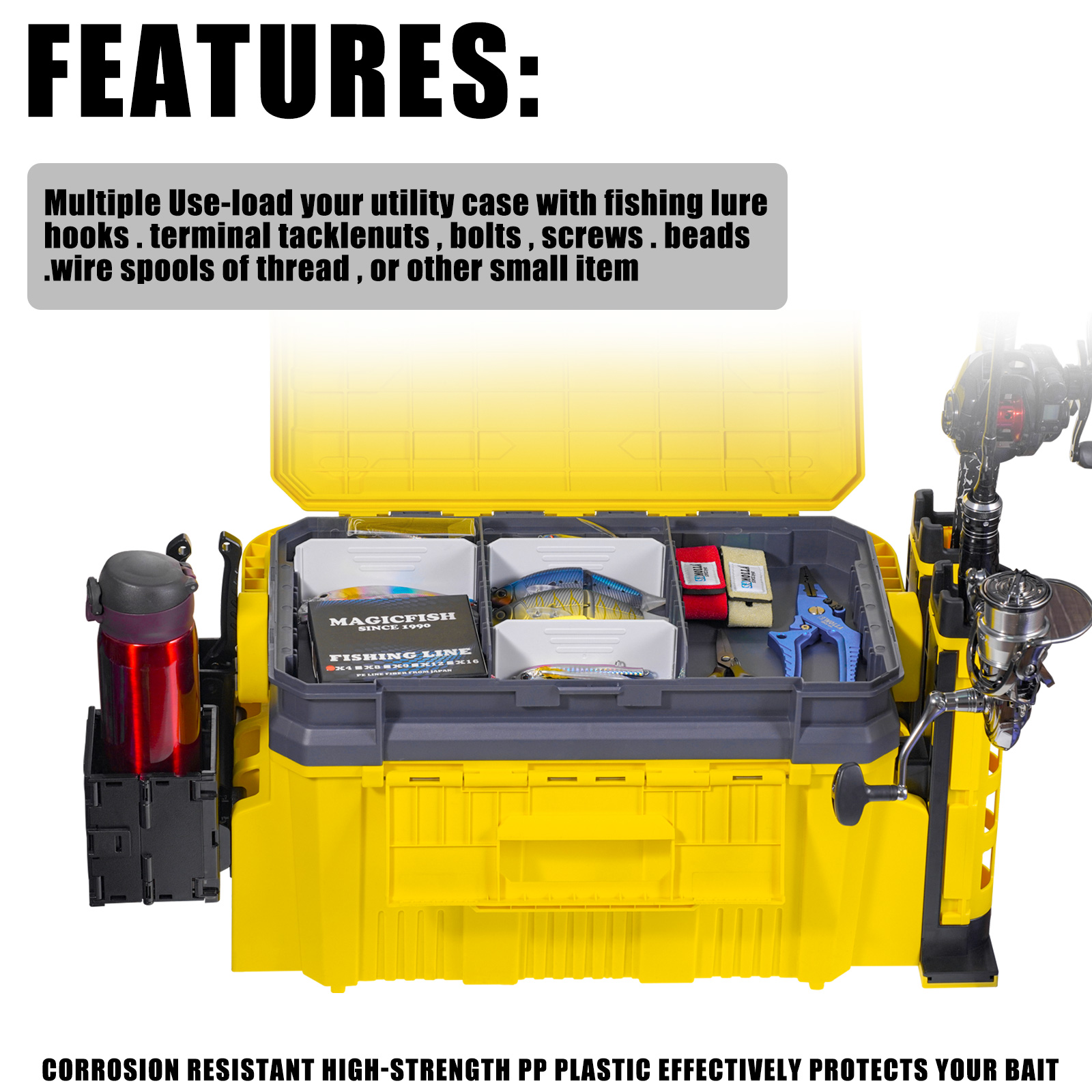 กล่อง19.5L ตกปลาขนาดใหญ่, กล่อ - Fishing Kayak Crate บทวิจารณ์และราคา