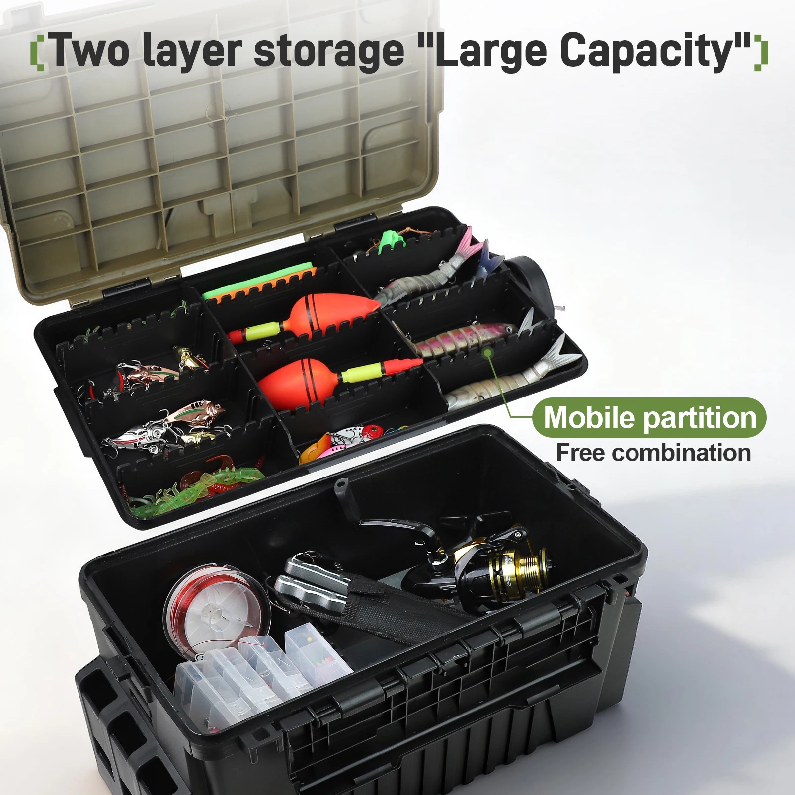 กล่องอุปกรณ์ตกปลาแบบสองชั้น กล - Fishing Kayak Crate บทวิจารณ์และราคา